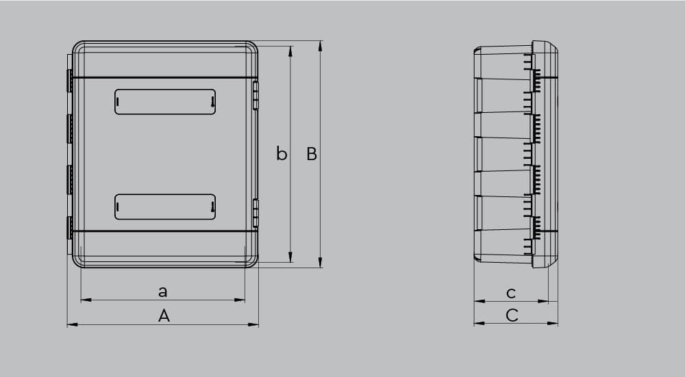 Feuerlöschkasten Dual für 2x 6-9kg Feuerlöscher, personalisierbar für abc aeroline